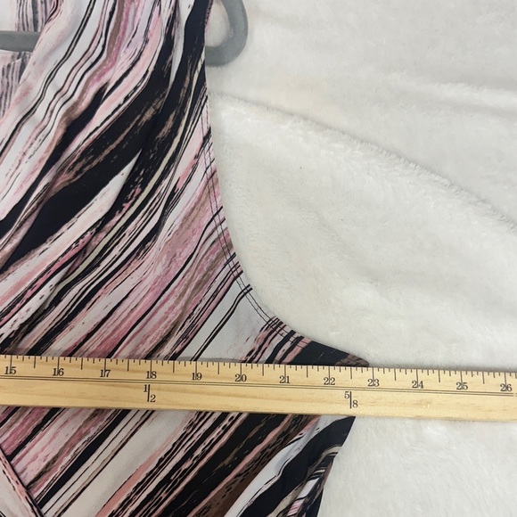 Connected Apparel Pink and Black Striped Jumpsuit/ Romper - Picture 6 of 12